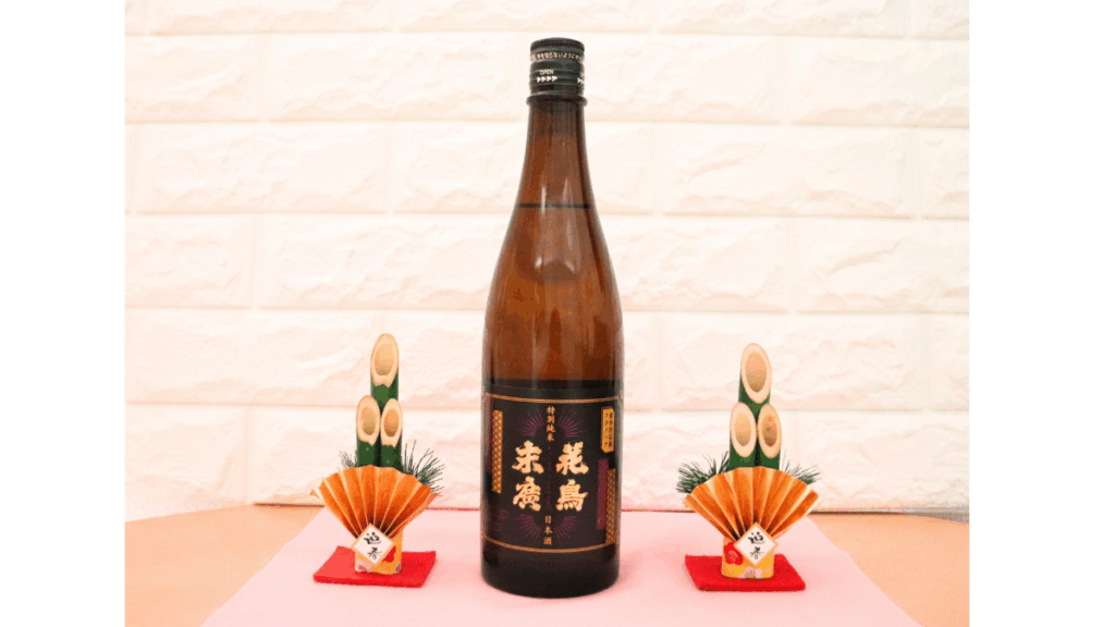 花鳥末廣 特別純米と門松のミニチュアの画像